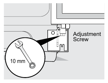 Frigidaire - FRSS2623AS - To level the doors using the adjustable lower hinge - Step 3 To level the doors using the adjustable lower hinge - Step 3