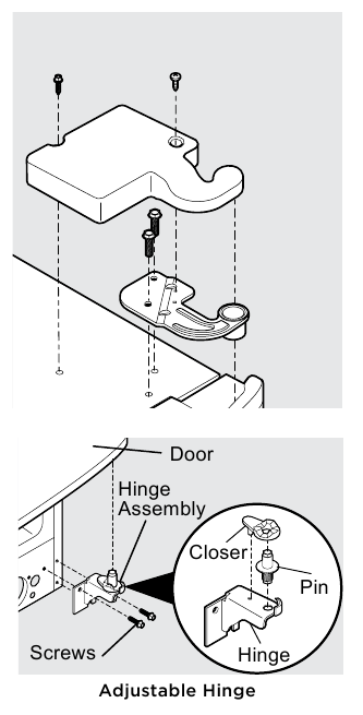 Frigidaire - FRSS2623AS - To remove the refrigerator top hinge/cover To remove the refrigerator top hinge/cover