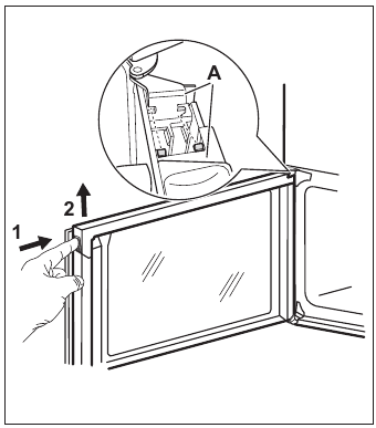 Zanussi - ZCI66280WA - Removing and cleaning the door glasses - main oven Removing and cleaning the door glasses - main oven