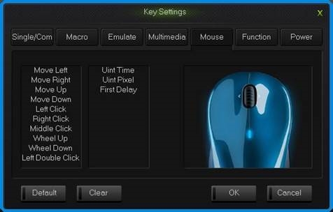 NIZ - ATOM 68 - Device configuration - Mouse setting interface Device configuration - Mouse setting interface