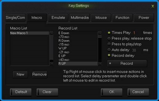 NIZ - ATOM 68 - Macro definition key interface Macro definition key interface