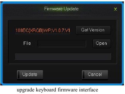 NIZ - WP108 - Upgrade keyboard firmware interface Upgrade keyboard firmware interface