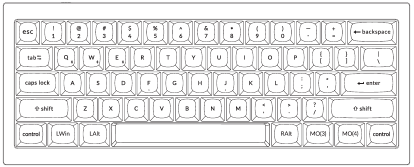 Keychron - Q4 Pro - DEFAULT KEY LAYOUT - Part 2 DEFAULT KEY LAYOUT - Part 2