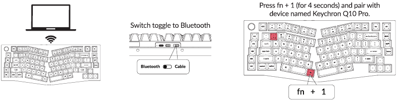 Keychron - Q10 Pro - Connect Bluetooth Connect Bluetooth