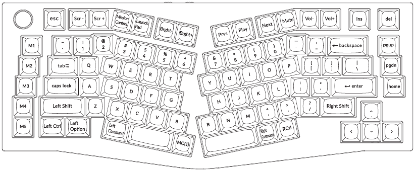 Keychron - Q10 Pro - DEFAULT KEY LAYOUT - LAYER 0 DEFAULT KEY LAYOUT - LAYER 0