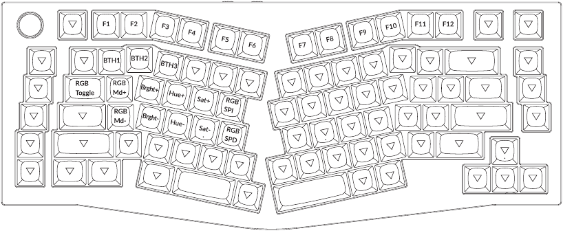 Keychron - Q10 Pro - DEFAULT KEY LAYOUT - LAYER 1 DEFAULT KEY LAYOUT - LAYER 1
