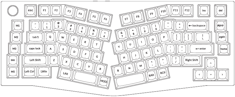 Keychron - Q10 Pro - DEFAULT KEY LAYOUT - LAYER 2 DEFAULT KEY LAYOUT - LAYER 2