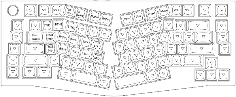 Keychron - Q10 Pro - DEFAULT KEY LAYOUT - LAYER 3 DEFAULT KEY LAYOUT - LAYER 3