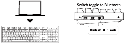 Keychron - K10 - Bluetooth Connection - Step 1 Bluetooth Connection - Step 1