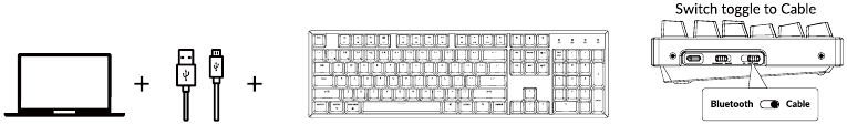 Keychron - K10 - Quick Start Guide - Cable Connection Quick Start Guide - Cable Connection