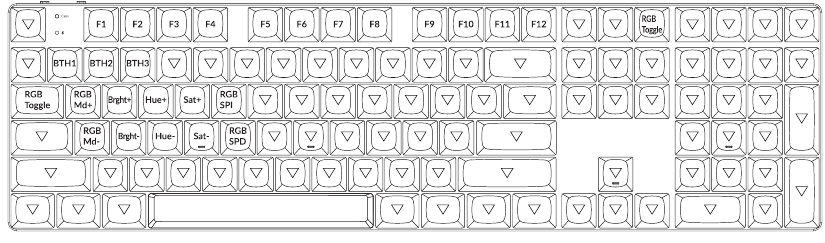 Keychron - K5 Pro - DEFAULT KEY LAYOUT - LAYER 1 DEFAULT KEY LAYOUT - LAYER 1