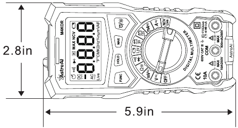 Astroai M Kor Digital Multimeter Counts Manual Manualslib