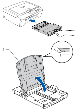 Brother - DCP-130C - Loading paper - Step 1 Loading paper - Step 1