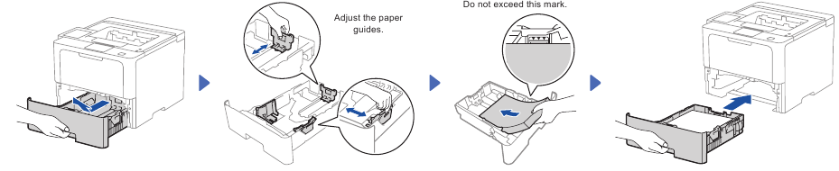 Brother - HL-L5210DN - Load paper in the paper tray Load paper in the paper tray