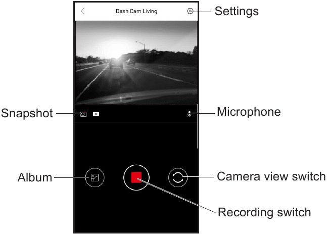 Uniden - iGO CAM 90 - Live View in the App Live View in the App