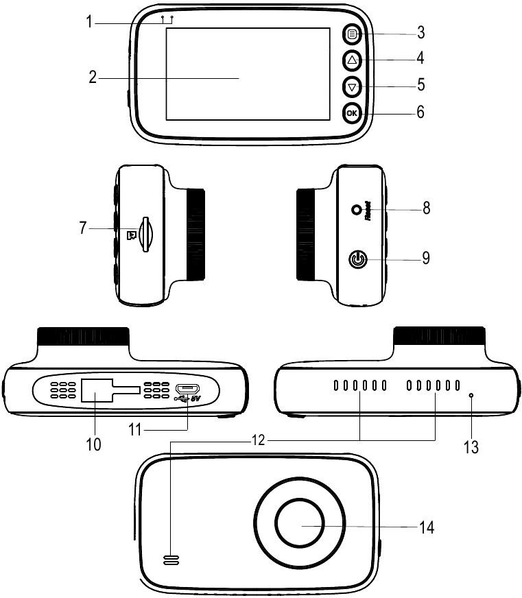 Uniden - iGO CAM 60 - Controls & Indicators Controls & Indicators