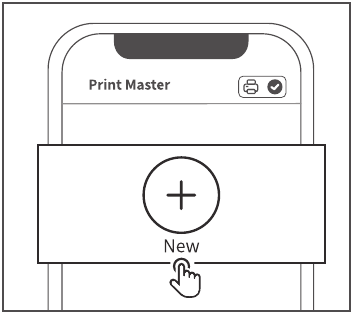 Phomemo - M120 - Customizing the label size and paper type - Step 1 Customizing the label size and paper type - Step 1