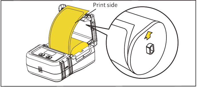 Phomemo - M120 - Paper Roll Installation - Step 5 Paper Roll Installation - Step 5