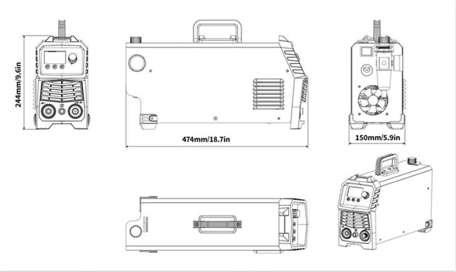 ARCCAPTAIN - CUT50 - Appearance and size of the machine Appearance and size of the machine