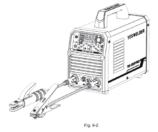 YESWELDER - TIG-205P PRO - CONNECTING TORCH AND WORK LEAD - Part 2 - STICK CONNECTING TORCH AND WORK LEAD - Part 2 - STICK