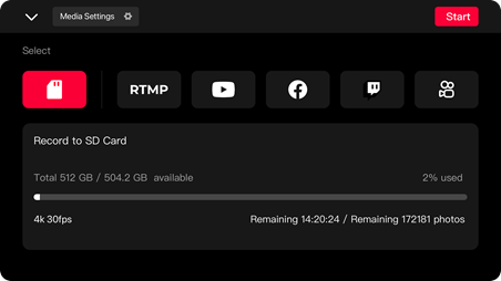 OBSBOT - Tail Air - Recording & Live Streaming Configuration - Step 1 Recording & Live Streaming Configuration - Step 1