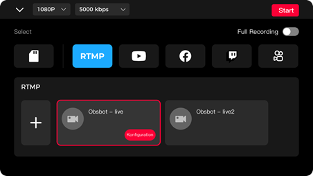 OBSBOT - Tail Air - Recording & Live Streaming Configuration - Step 2 Recording & Live Streaming Configuration - Step 2