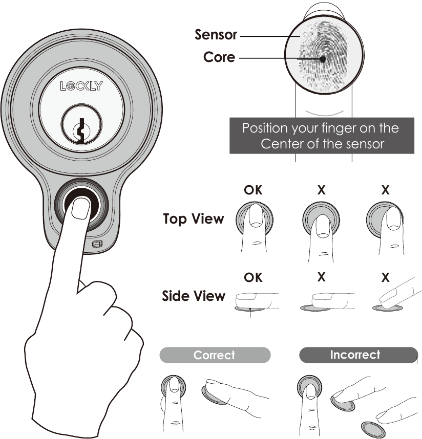 Lockly - FLEX TOUCH - Fingerprint Scanning Fingerprint Scanning