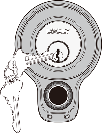 Lockly - FLEX TOUCH - Locking/Unlocking with Physical Key Locking/Unlocking with Physical Key