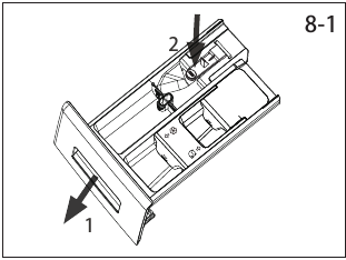 Haier - HW80-B14979 - Care and cleaning - Cleaning the detergent drawer Care and cleaning - Cleaning the detergent drawer