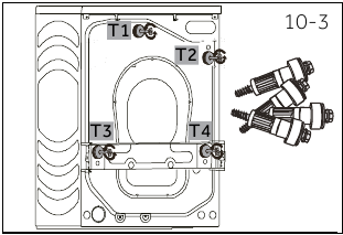 Haier - HW80-B14979 - Dismantling the transportation bolts - Step 1 Dismantling the transportation bolts - Step 1