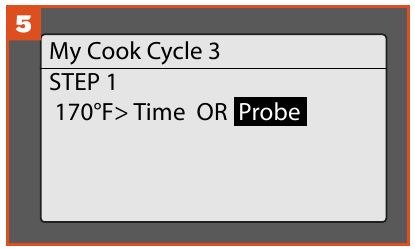 Traeger - Ironwood 650 - CREATING A CUSTOM COOK CYCLE - Step 5 CREATING A CUSTOM COOK CYCLE - Step 5