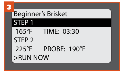Traeger - Ironwood 650 - USING A PRESET CUSTOM COOK CYCLE - Step 3 USING A PRESET CUSTOM COOK CYCLE - Step 3