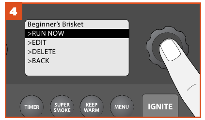 Traeger - Ironwood 650 - USING A PRESET CUSTOM COOK CYCLE - Step 4 USING A PRESET CUSTOM COOK CYCLE - Step 4