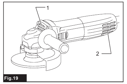 Makita - GA4030R - Air vent cleaning Air vent cleaning
