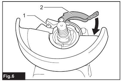 Makita - GA4030R - For tool with clamp lever type wheel guard - Step 2 For tool with clamp lever type wheel guard - Step 2
