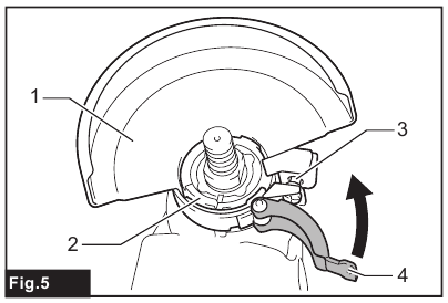Makita - GA4030R - For tool with clamp lever type wheel guard - Step 1 For tool with clamp lever type wheel guard - Step 1