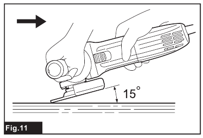 Makita - GA4030R - Grinding and sanding operation Grinding and sanding operation
