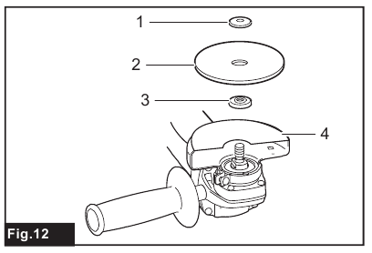 Makita - GA4030R - Operation with abrasive cut-off / diamond wheel Operation with abrasive cut-off / diamond wheel
