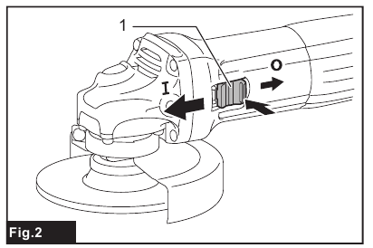 Makita - GA4030R - Switch action Switch action
