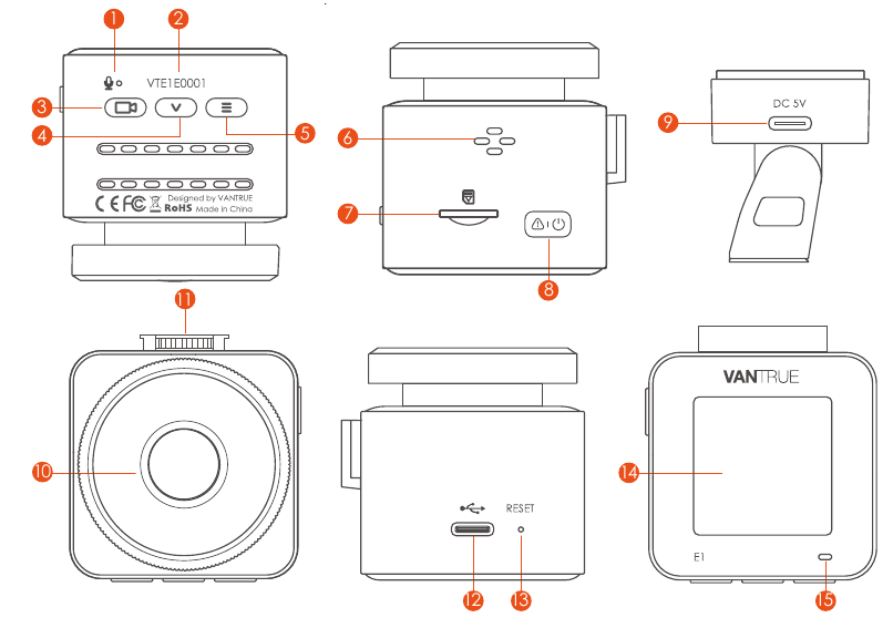 Vantrue - Element 1 - Camera Overview Camera Overview