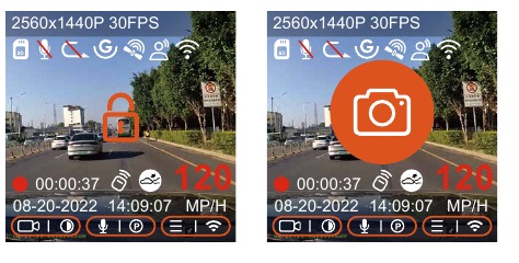 Vantrue - Element 1 - Event Recording - Step 1 Event Recording - Step 1