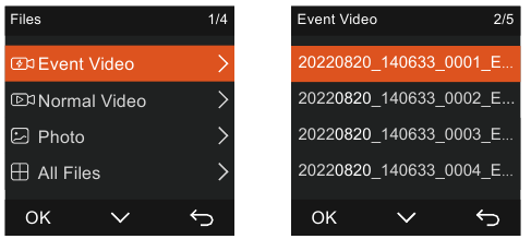 Vantrue - Element 1 - Event Recording - Step 2 Event Recording - Step 2