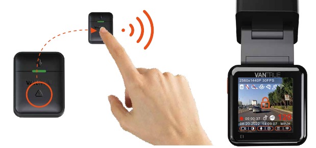 Vantrue - Element 1 - Functions of the remote control - Step 2 Functions of the remote control - Step 2