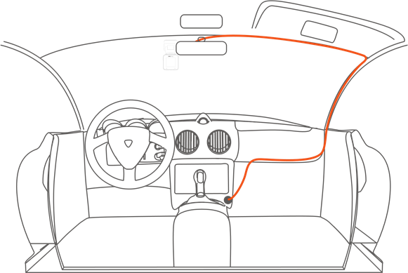 Vantrue - Element 1 - Installing the camera onto your windshield - Step 6 Installing the camera onto your windshield - Step 6