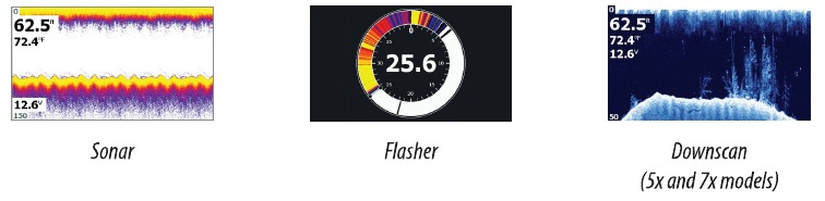 Lowrance - HOOK2 Series - Sonar/Flasher/DownScan pages - Step 1 Sonar/Flasher/DownScan pages - Step 1