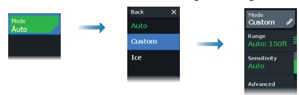 Lowrance - HOOK2 Series - Sonar/Flasher/DownScan pages - Step 2 Sonar/Flasher/DownScan pages - Step 2