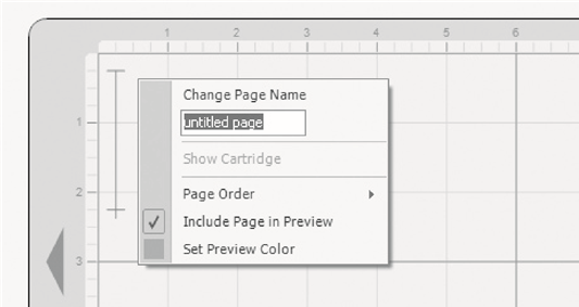Cricut - DesignStudio - Page Options Page Options