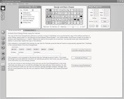Cricut - DesignStudio - Software Activation - Step 1 Software Activation - Step 1