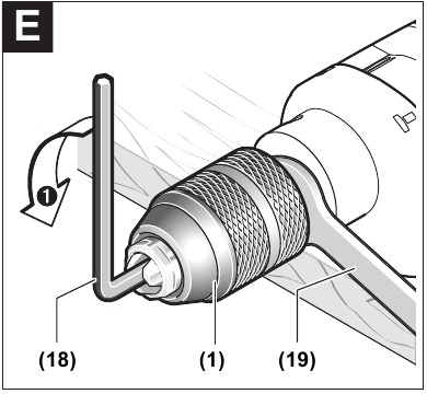Bosch - Professional GSB 10 - Removing the Drill Chuck Removing the Drill Chuck