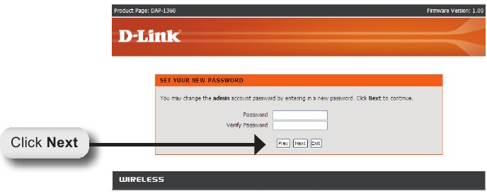 D-Link - DAP-1360 - Begin Configuring your DAP-1360 - Step 5 Begin Configuring your DAP-1360 - Step 5